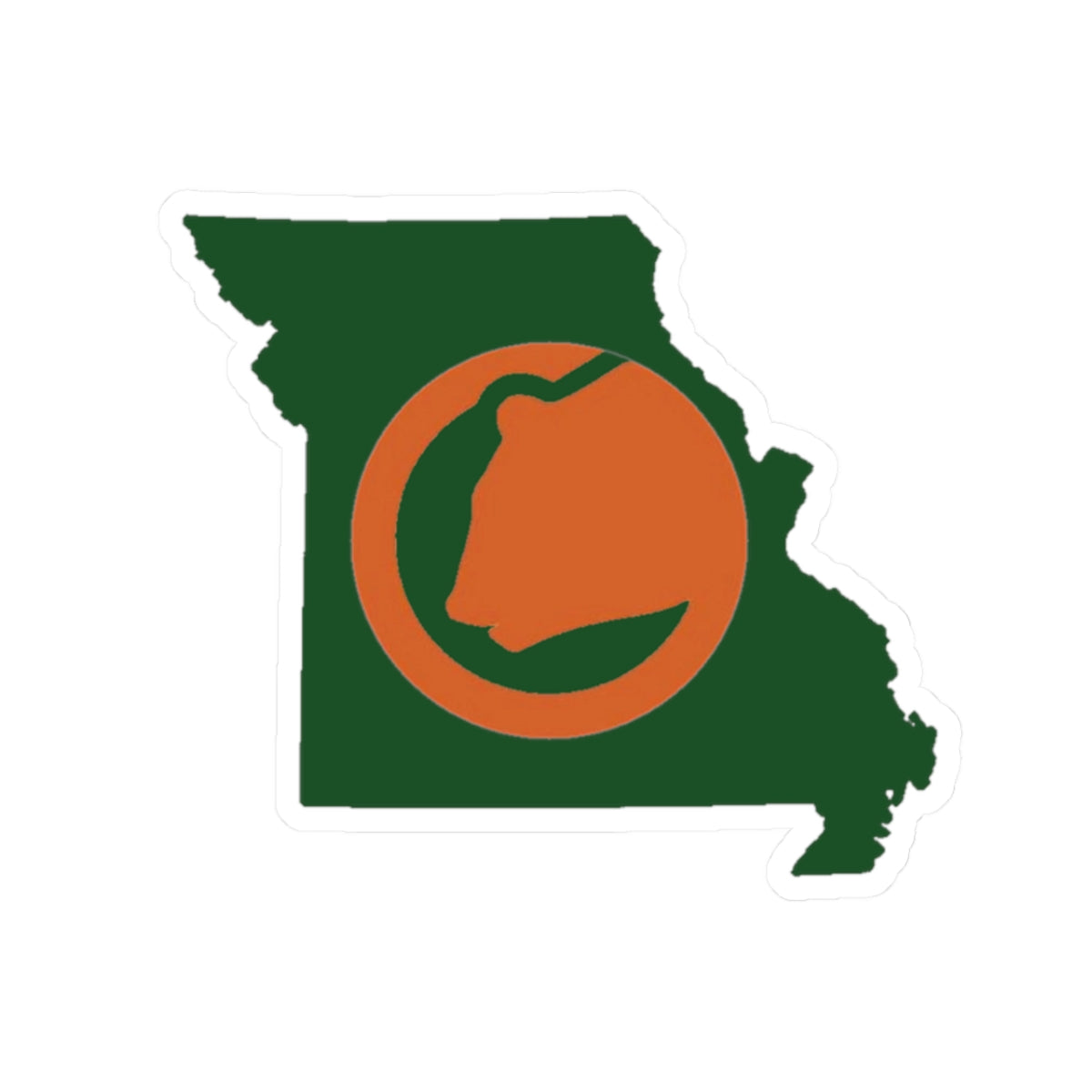 Missouri Hunting Sticker — Deer Head State Outline Kiss-Cut Decal